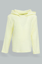 Load image into Gallery viewer, Redtag-Yellow-Hoody-Slub-Tshirt-Hooded-Infant-Boys-3 to 24 Months