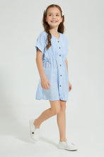 تنزيل الصورة على معرض الصور، Redtag-Printed-Shirt-Dress-Colour:Blue,-Filter:Girls-(2-to-8-Yrs),-Girls-Dresses,-New-In,-New-In-GIR,-Non-Sale,-S22B,-Section:Kidswear-Girls-2 to 8 Years