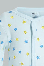 تنزيل الصورة على معرض الصور، Redtag-Blue-And-Yellow-Little-Dream-Lover-3-Piece-Pack-L-Sleepsuits-Baby-0 to 12 Months
