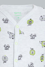 Load image into Gallery viewer, Redtag-Grey-And-Neon-Lion-3-Piece-Pack-Bodysuit-Sleepsuits-Baby-0 to 12 Months
