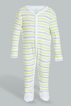 Load image into Gallery viewer, Redtag-Grey-And-Neon-Lion-3-Piece-Pack-Bodysuit-Sleepsuits-Baby-0 to 12 Months