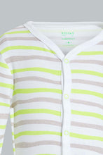 Load image into Gallery viewer, Redtag-Grey-And-Neon-Lion-3-Piece-Pack-Bodysuit-Sleepsuits-Baby-0 to 12 Months