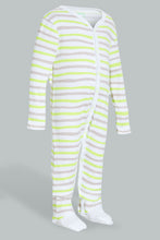 Load image into Gallery viewer, Redtag-Grey-And-Neon-Lion-3-Piece-Pack-Bodysuit-Sleepsuits-Baby-0 to 12 Months