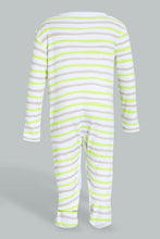 Load image into Gallery viewer, Redtag-Grey-And-Neon-Lion-3-Piece-Pack-Bodysuit-Sleepsuits-Baby-0 to 12 Months