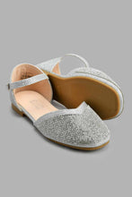 Load image into Gallery viewer, Redtag-Silver-Diamante-Sandal-Casual-Sandals-Girls-3 to 5 Years