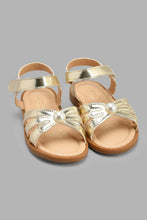 Load image into Gallery viewer, Redtag-Gold-Pearl-Sandal-Sandals-Girls-3 to 5 Years