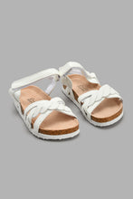 Load image into Gallery viewer, Redtag-White-Braided-Cork-Sandal-Cork-Girls-3 to 5 Years