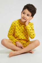 تنزيل الصورة على معرض الصور، Redtag-Yellow-And-Navy-4-Piece-Pack-Vehide-Print-Pyjama-Set-Pyjama-Sets-Boys-2 to 8 Years