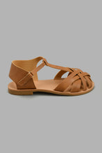 Load image into Gallery viewer, Redtag-Brown-Fisherman-Sandal-Fisherman-Senior-Girls-5 to 14 Years