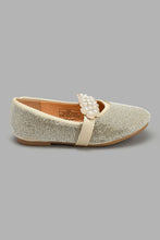 Load image into Gallery viewer, Redtag-Silver-Diamantetrim-Ballerina-Ballerinas-Girls-3 to 5 Years