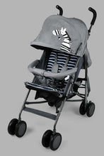 تنزيل الصورة على معرض الصور، Redtag-Grey-Baby-Stroller-Zebra-Prints-Stroller-New-Born-Baby-