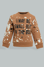 Load image into Gallery viewer, Redtag-Mustard-Splatter-Print-Jogging-Suits-Jog-Sets-Infant-Boys-3 to 24 Months