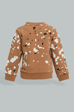 Load image into Gallery viewer, Redtag-Mustard-Splatter-Print-Jogging-Suits-Jog-Sets-Infant-Boys-3 to 24 Months