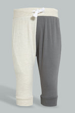 تنزيل الصورة على معرض الصور، Redtag-Charcoal-And-Ecru-Cut-And-Sew-Jogging-Suits-Jog-Sets-Infant-Boys-3 to 24 Months