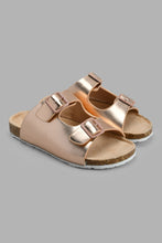 تنزيل الصورة على معرض الصور، Redtag-Copper-Buckle-Cork-Sandals-Mule-Sandal-Cork-Sandals-Senior-Girls-5 to 14 Years
