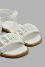 Load image into Gallery viewer, Redtag-White-Mule-Sandal-Sandals-Senior-Girls-5 to 14 Years