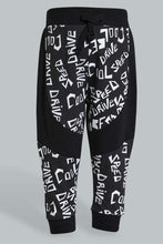 Load image into Gallery viewer, Redtag-Black-Hoody-Tricot-Jogging-Suits-Sets-Infant-Boys-3 to 24 Months