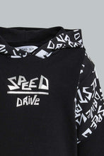 Load image into Gallery viewer, Redtag-Black-Hoody-Tricot-Jogging-Suits-Sets-Infant-Boys-3 to 24 Months