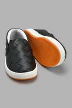 Load image into Gallery viewer, Redtag-Black-Woven-Upper-Slip-On-Slip-Ons-Boys-3 to 5 Years