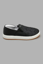Load image into Gallery viewer, Redtag-Black-Woven-Upper-Slip-On-Slip-Ons-Boys-3 to 5 Years