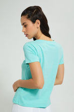 تنزيل الصورة على معرض الصور، Redtag-Mint-Plain-Short-Sleeve-Crew-Neck-T-Shirt-Active-Tees-Women's-