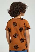 تنزيل الصورة على معرض الصور، Redtag-Brown-Tiger-Aop-T-Shirt-All-Over-Prints-Boys-2 to 8 Years