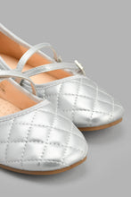 Load image into Gallery viewer, Redtag-Silver-Quilted-Ballerina-Ballerinas-Senior-Girls-5 to 14 Years