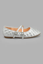 Load image into Gallery viewer, Redtag-Silver-Quilted-Ballerina-Ballerinas-Senior-Girls-5 to 14 Years