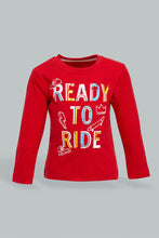 تنزيل الصورة على معرض الصور، Redtag-Red-Placement-Print-Long-Sleeve-T-Shirt-Long-Sleeves-Infant-Boys-3 to 24 Months