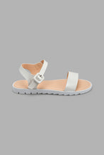 Load image into Gallery viewer, Redtag-White-Glitter-Sandal-Slingbacks-Senior-Girls-5 to 14 Years