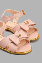 Load image into Gallery viewer, Redtag-Pink-Bow-Detail-Sandal-Sandals-Girls-3 to 5 Years