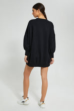 تنزيل الصورة على معرض الصور، Redtag-Black-Oversize-SweaT-Shirt-Sweatshirts-Women's-