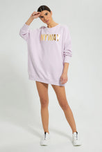 تنزيل الصورة على معرض الصور، Redtag-Lilac-Oversize-SweaT-Shirt-Sweatshirts-Women's-