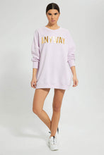 تنزيل الصورة على معرض الصور، Redtag-Lilac-Oversize-SweaT-Shirt-Sweatshirts-Women's-