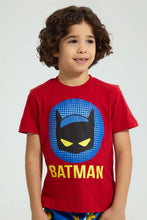 تنزيل الصورة على معرض الصور، Redtag-Red-Batman-Longpant-Set-Sets-Boys-2 to 8 Years
