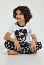 تنزيل الصورة على معرض الصور، Redtag-White-Mickey-Longpant-Set-Sets-Boys-2 to 8 Years