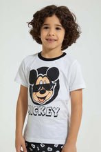تنزيل الصورة على معرض الصور، Redtag-White-Mickey-Longpant-Set-Sets-Boys-2 to 8 Years