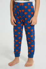 تنزيل الصورة على معرض الصور، Redtag-White-Superman-Longpant-Pyjama-Set-Pyjama-Sets-Boys-2 to 8 Years