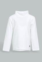 تنزيل الصورة على معرض الصور، Redtag-White-Turtle-Neck-Long-Sleeve-Tshirt-Long-Sleeves-Infant-Boys-3 to 24 Months