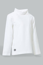 تنزيل الصورة على معرض الصور، Redtag-White-Turtle-Neck-Long-Sleeve-Tshirt-Long-Sleeves-Infant-Boys-3 to 24 Months