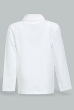 تنزيل الصورة على معرض الصور، Redtag-White-Turtle-Neck-Long-Sleeve-Tshirt-Long-Sleeves-Infant-Boys-3 to 24 Months