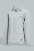 تنزيل الصورة على معرض الصور، Redtag-Grey-Turtle-Neck-Long-Sleeve-Tshirt-Long-Sleeves-Infant-Boys-3 to 24 Months