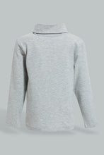 تنزيل الصورة على معرض الصور، Redtag-Grey-Turtle-Neck-Long-Sleeve-Tshirt-Long-Sleeves-Infant-Boys-3 to 24 Months