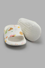 Load image into Gallery viewer, Redtag-White-Cookie-Print-Slide-Sliders-Girls-3 to 5 Years