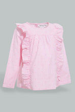 تنزيل الصورة على معرض الصور، Redtag-Pink-Frilled-Polkadot-Blouse-Blouses-Infant-Girls-3 to 24 Months