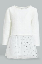 تنزيل الصورة على معرض الصور، Redtag-White-Quilted-Dress-With-Mesh-Bottom-Colour:White,-Filter:Infant-Girls-(3-to-24-Mths),-Infant-Girls-Dresses,-New-In,-New-In-ING,-Non-Sale,-S22B,-Section:Kidswear-Infant-Girls-3 to 24 Months