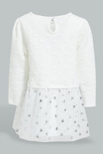 تنزيل الصورة على معرض الصور، Redtag-White-Quilted-Dress-With-Mesh-Bottom-Colour:White,-Filter:Infant-Girls-(3-to-24-Mths),-Infant-Girls-Dresses,-New-In,-New-In-ING,-Non-Sale,-S22B,-Section:Kidswear-Infant-Girls-3 to 24 Months