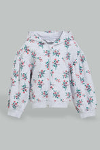 تنزيل الصورة على معرض الصور، Redtag-Grey-Melange-Placement-Print-Sweat-Top-Sweatshirts-Infant-Girls-3 to 24 Months