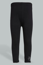 تنزيل الصورة على معرض الصور، Redtag-Black-Solid-Legging-Leggings-Infant-Girls-3 to 24 Months