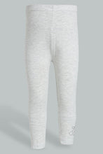 تنزيل الصورة على معرض الصور، Redtag-Light-Grey-Printed-Legging-Leggings-Infant-Girls-3 to 24 Months